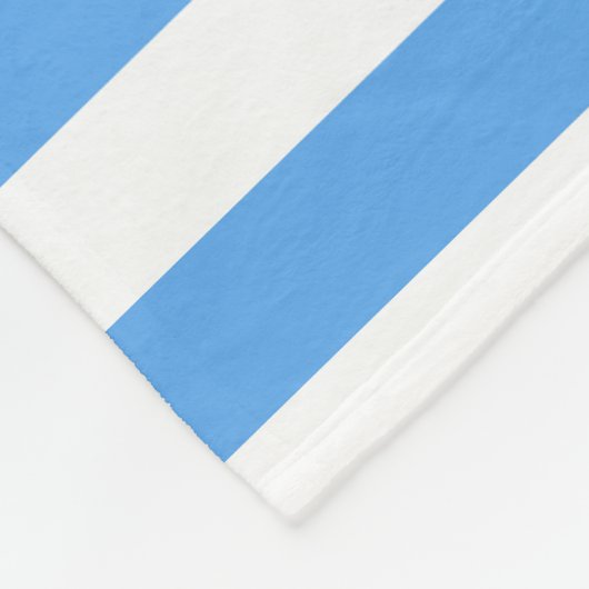 Blaue weiße Streifen Elegantes Template dekorativ Fleecedecke (Ecke)