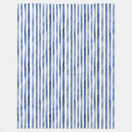 Blaue weiße Streifen Fleecedecke