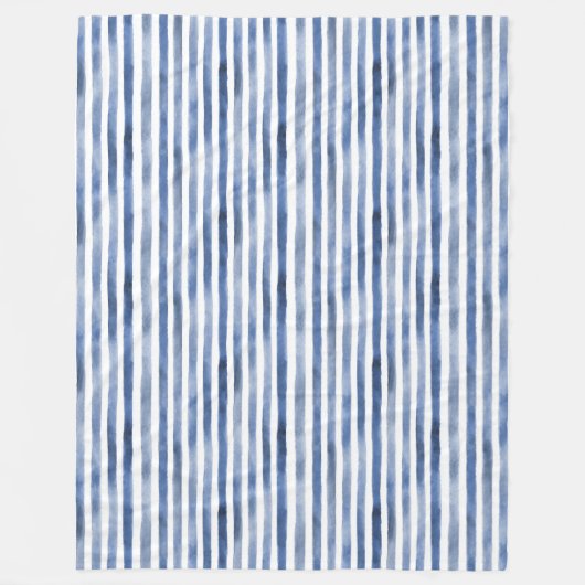 Blaue weiße Streifen Fleecedecke (Vorderseite)