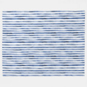 Blaue weiße Streifen Fleecedecke (Vorderseite (Horizontal))