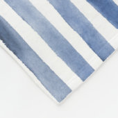 Blaue weiße Streifen Fleecedecke (Ecke)