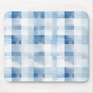 Blaue weiße Streifen Mousepad