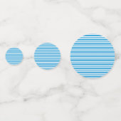 Blaue weiße Streifen Muster Konfetti (Rückseiten)