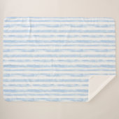 Blaue Weiße Streifen   Sherpadecke (Vorderseite (Horizontal))