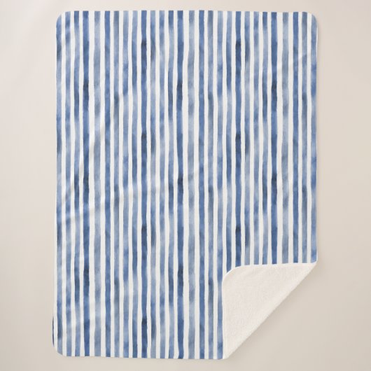 Blaue weiße Streifen  Sherpadecke (Vorderseite)