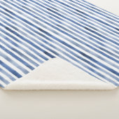 Blaue weiße Streifen  Sherpadecke (3/4)