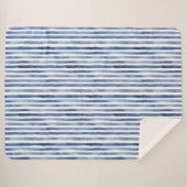 Blaue weiße Streifen  Sherpadecke (Vorderseite (Horizontal))