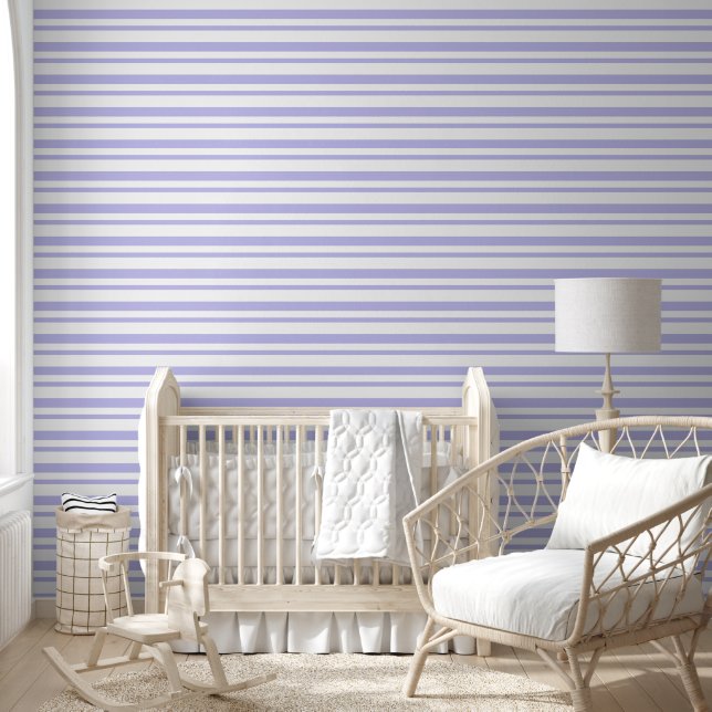 Blaue weiße Streifen Tapete (Kinder)