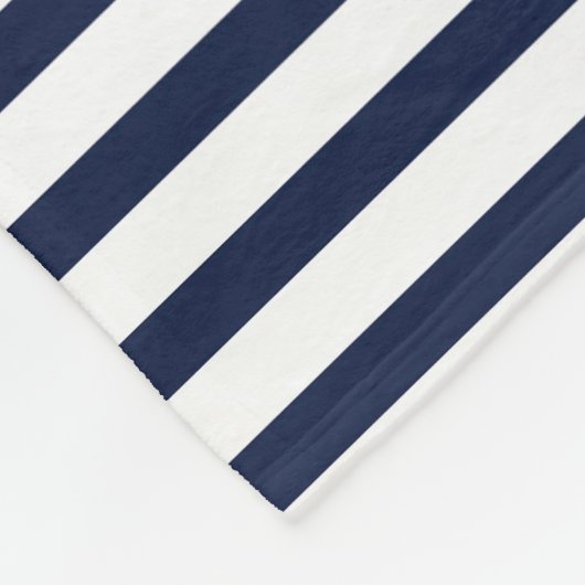 Blaue weiße Streifen und roter Anker der Marine Fleecedecke (Ecke)