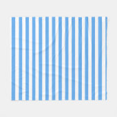 Blaue weiße Streifen Vorlage dekoratives Medium Fleecedecke (Vorderseite (Horizontal))