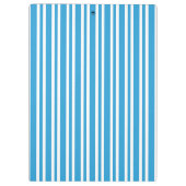 Blaue weiße Streifenmuster Klemmbrett (Rückseite)