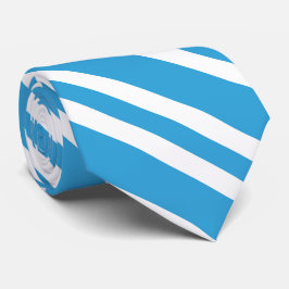 Blaue weiße Streifenmuster Krawatte
