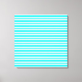Blaue weiße Streifenmuster Leinwanddruck