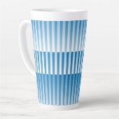 Blaue weiße Streifenmuster Milchtasse (Linke Ecke)