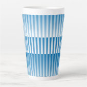 Blaue weiße Streifenmuster Milchtasse (Vorderseite)