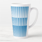 Blaue weiße Streifenmuster Milchtasse (Rechts)