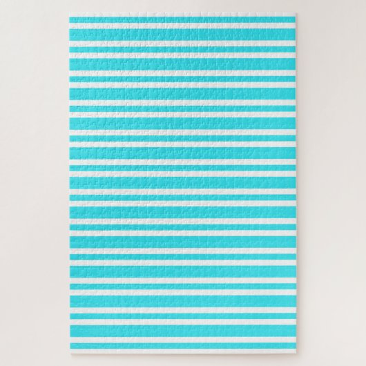 Blaue weiße Streifenmuster Puzzle (Vertikal)