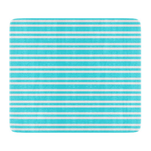 Blaue weiße Streifenmuster Schneidebrett (Vorderseite)