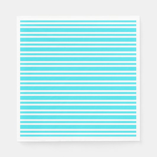 Blaue weiße Streifenmuster Serviette (Vorderseite)