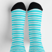 Blaue weiße Streifenmuster Socken (Oben)