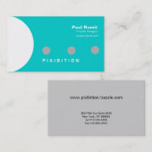 Blaue weiße u. graue Punkt-Visitenkarte Visitenkarte (Vorne/Hinten)