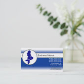 Blaue weiße Überblendung benutzerdefinierter Merma Visitenkarte (Stehend Vorderseite)