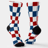Blaue, weiße und rote Socken (Gewinkelt)