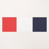 Blaue, weiße und rote Streifen gestreift Yogamatte (Vorderseite (Horizontal))