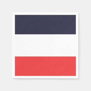 Blaue Weiße Und Rote Streifen Gestreifte Party Serviette