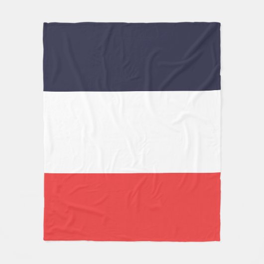 Blaue, weiße und rote Streifen Streifen Streifen S Fleecedecke (Vorderseite)