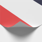 Blaue, weiße und rote Streifen Streifen Streifen S Geschenkpapier (Ecke)