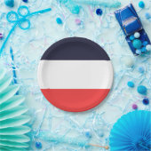 Blaue, weiße und rote Streifen Streifen Streifen S Pappteller (Party)