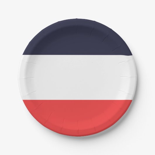 Blaue, weiße und rote Streifen Streifen Streifen S Pappteller (Vorderseite)