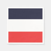 Blaue, weiße und rote Streifen Streifen Streifen S Serviette (Vorderseite)