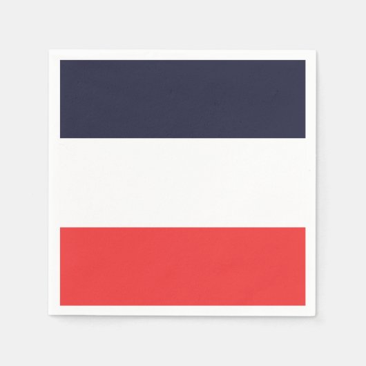 Blaue, weiße und rote Streifen Streifen Streifen S Serviette (Vorderseite)