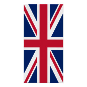 Blaue Weiße und Rote Union Jack Poster