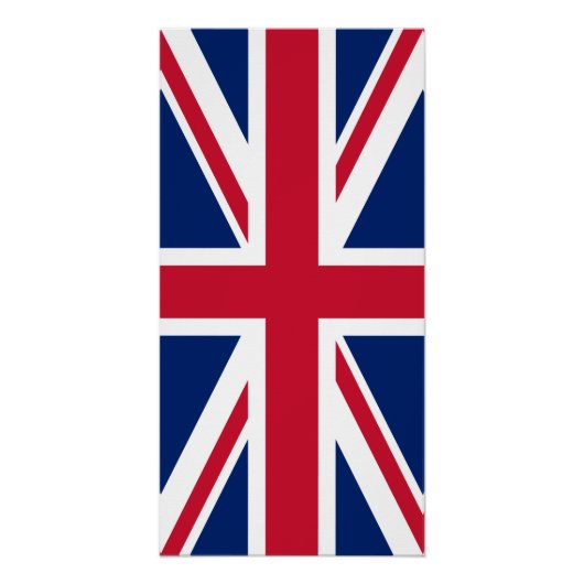 Blaue Weiße und Rote Union Jack Poster (Vorderseite)