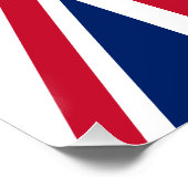 Blaue Weiße und Rote Union Jack Poster (Ecke)