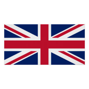 Blaue Weiße und Rote Union Jack Poster