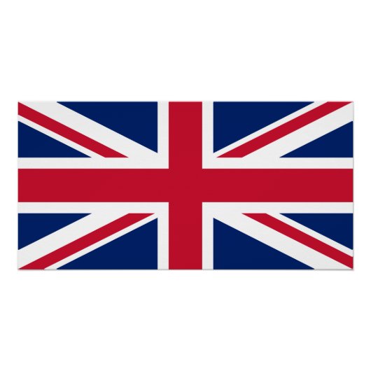 Blaue Weiße und Rote Union Jack Poster (Vorderseite)