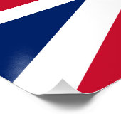 Blaue Weiße und Rote Union Jack Poster (Ecke)