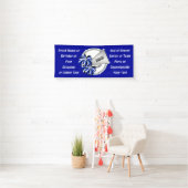 Blaue, weiße und silbergraue Banner (Insitu)