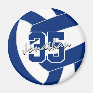 Blaue, weiße Volleyballmannschaft - Geschenke Magnet