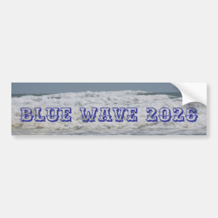 Blaue Welle 2026 Autoaufkleber