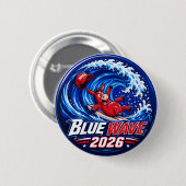 Blaue Welle 2026 Button (Vorne & Hinten)