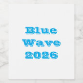 Blaue Welle 2026 Weinetikett (Einzelnes Label)