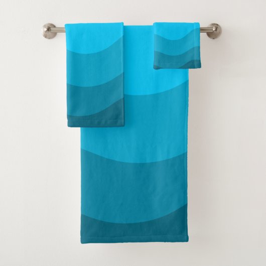 Blaue Welle Badhandtuch Set (Insitu)