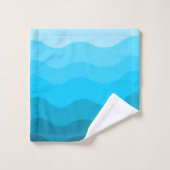 Blaue Welle Badhandtuch Set (Waschlappen)