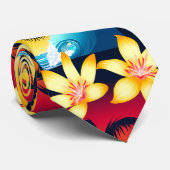 Blaue Welle bei Sonnenaufgang Krawatte (Gerollt)