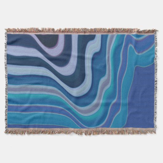 Blaue Welle Decke (Vorderseite)